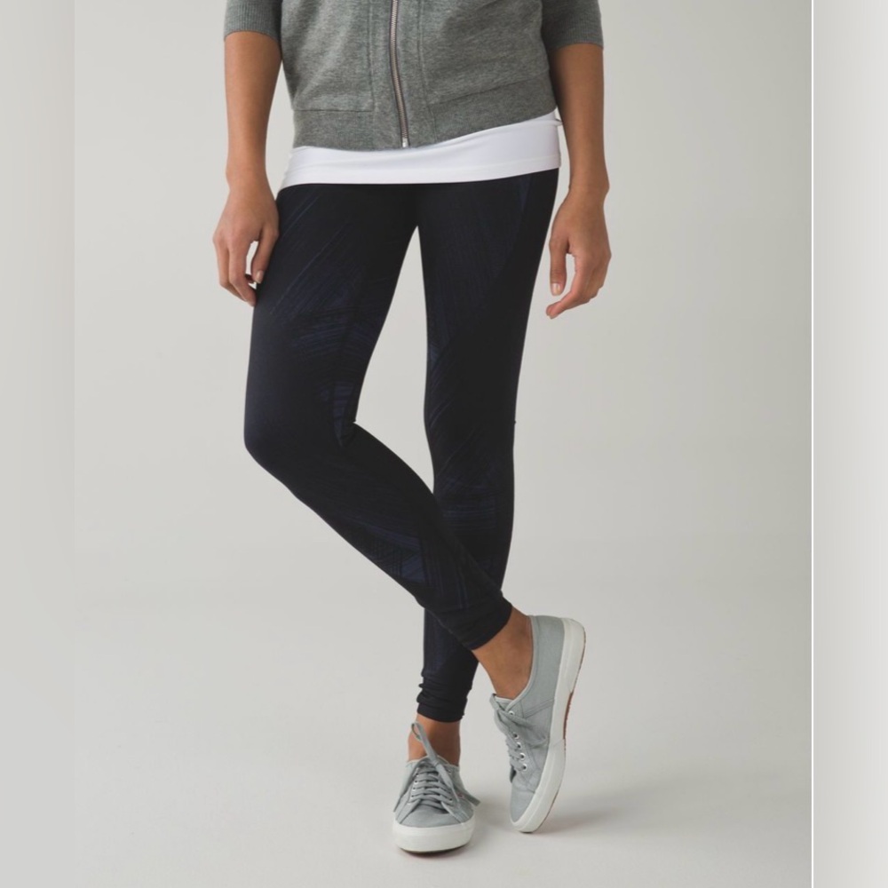 Lululemon Wunder Under Pant III *Full-On Luon Wind Chill Deep Navy Black